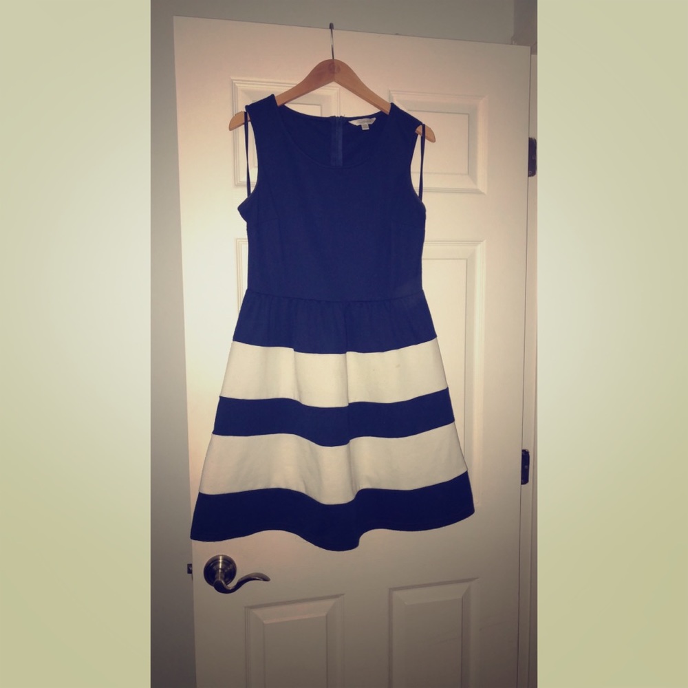 Navy&White Stripe Dress